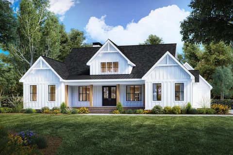 3-Bed Modern Farmhouse Plan Under 2500 Square Feet - 800000Gdp | Architectural Designs - House Plans throughout Farmhouse End Table With Storage Shelf For Small Spaces, White 2 Pack, White